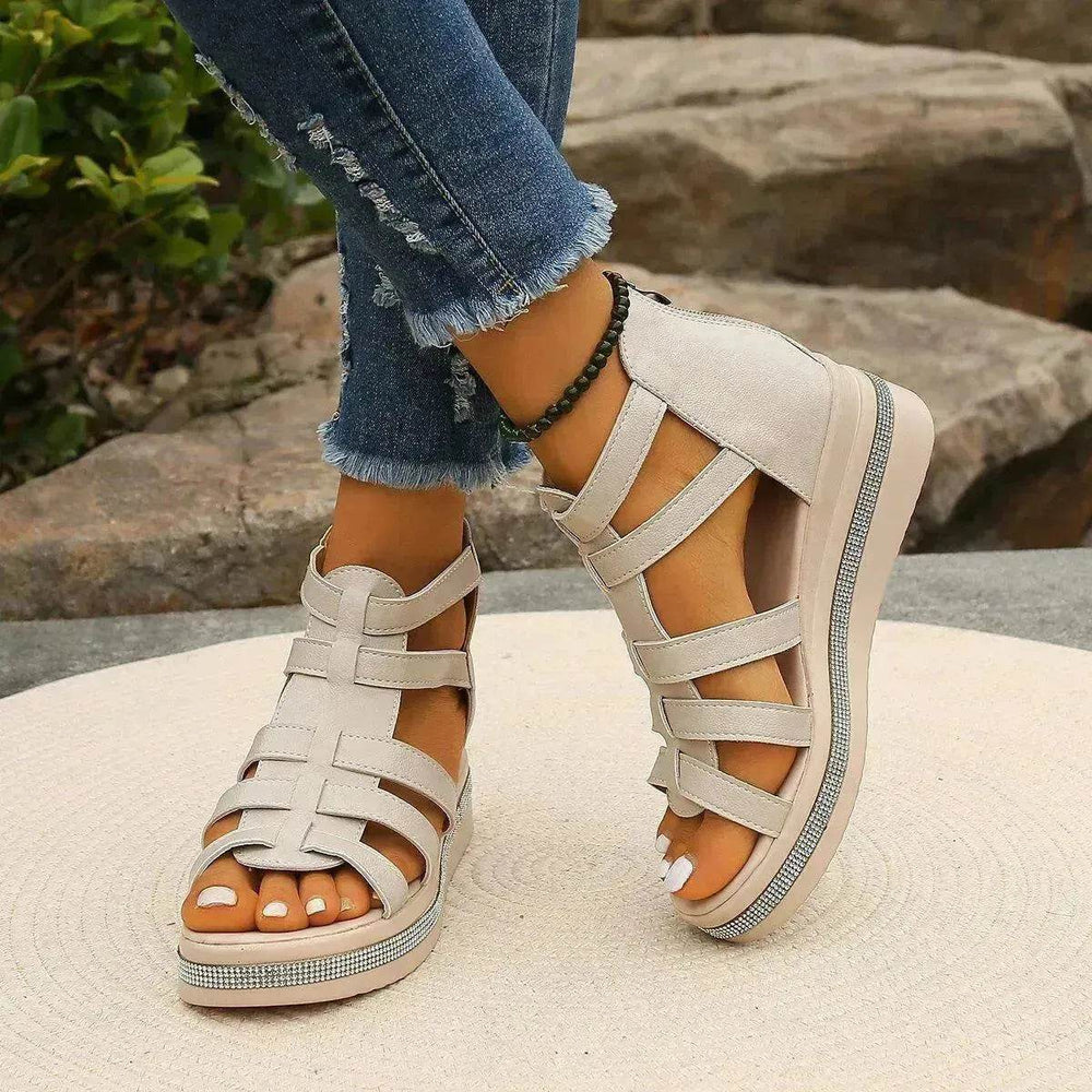 Roman Style Summer Women's Wedge Platform Chunky Sandals for Women - EX-STOCK Canada
