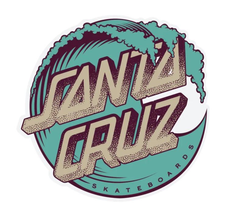 Santa Cruz Stipple Wave Dot - 4" Sticker - EX-STOCK Canada