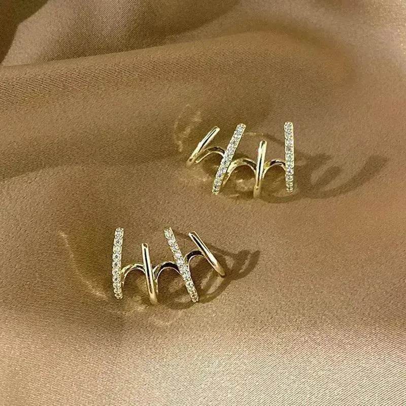 S925 Silver Needle Four-prong Zircon Inlaid Earrings - EX-STOCK Canada