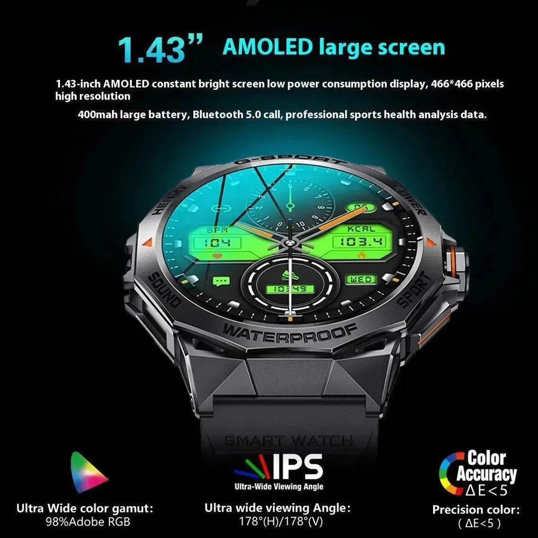Screen Bluetooth Calling Weather Heart Rate Blood Oxygen Monitoring Smart Watch - EX-STOCK Canada