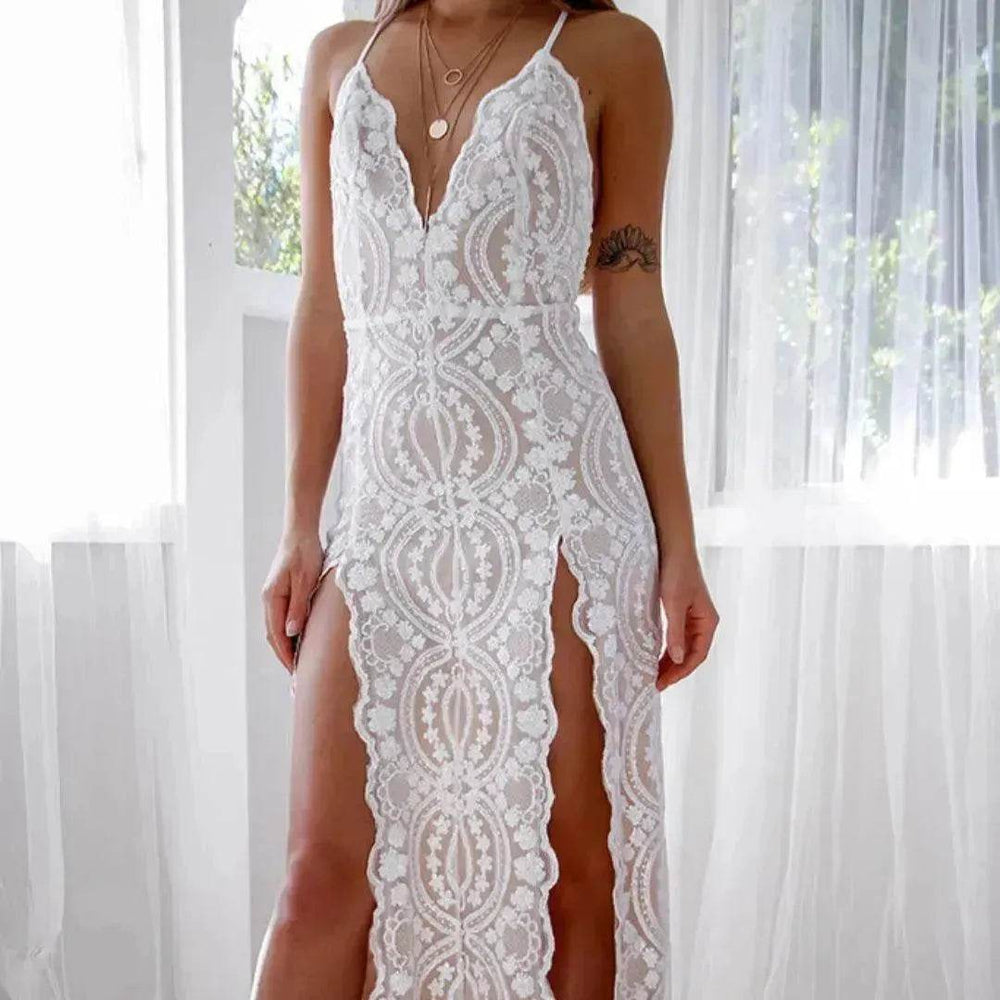 Charming Fashion Suspender Sleeveless Split Summer Women Dress - EX-STOCK Canada