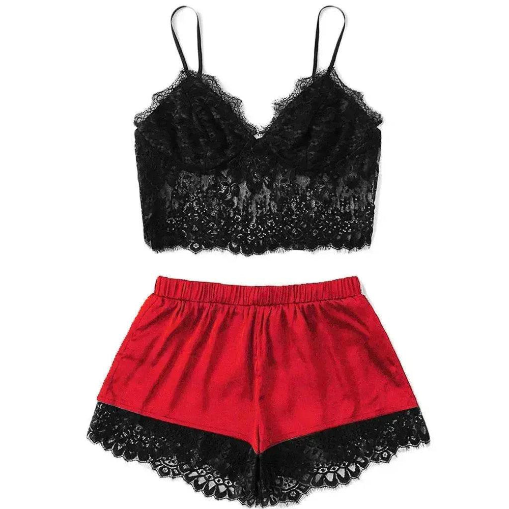 Charming lingerie women's split lace lingerie suit - EX-STOCK Canada
