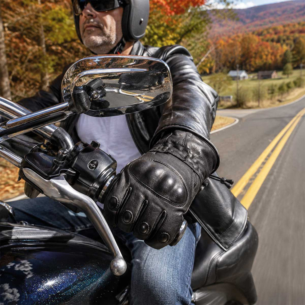 Open Road Herren Panzerhandschuh Leder Motorradhandschuhe