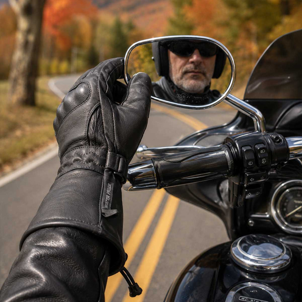 Open Road Herren Panzerhandschuh Leder Motorradhandschuhe