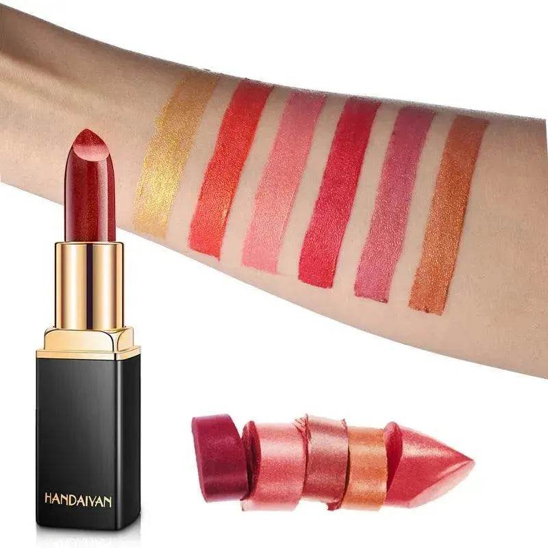 Shiny Metallic Lipstick Pearlescent Color Temperature Change Lipstick Gilt Lipstick - EX-STOCK Canada