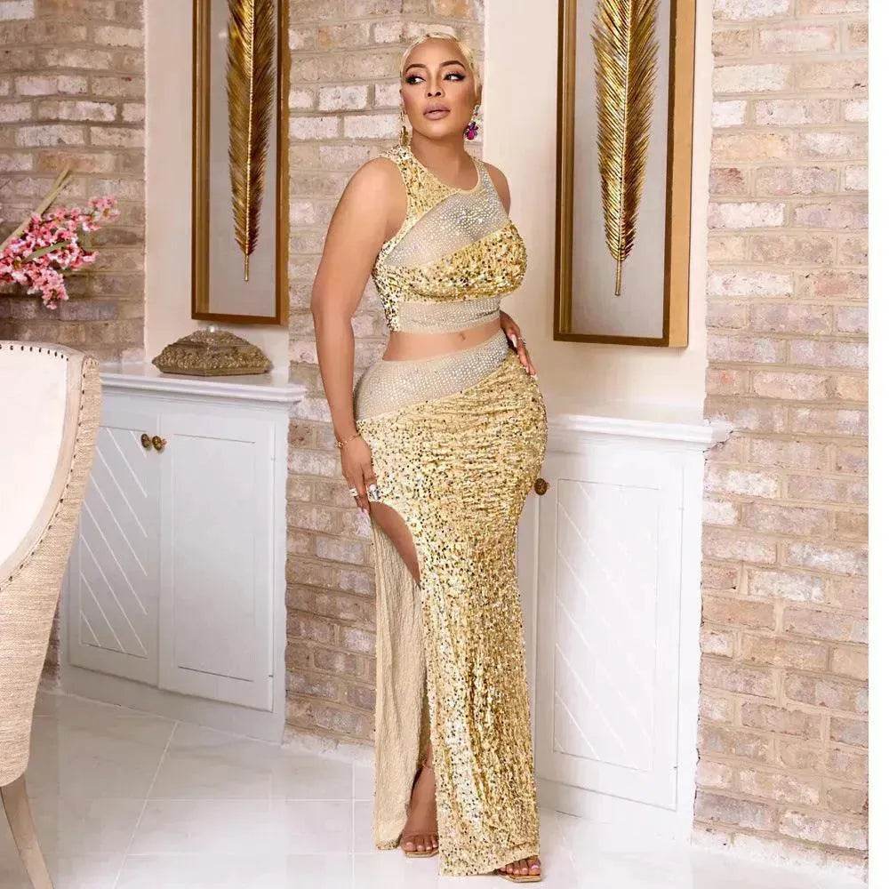 Short Vest Top And Skirt Dress Suit Women - EX-STOCK Canada