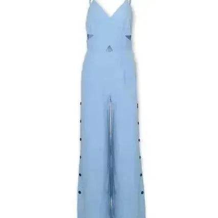 SLeeveless Hollow-out Camisole High Waist Slim Solid Color Jumpsuit - EX-STOCK Canada