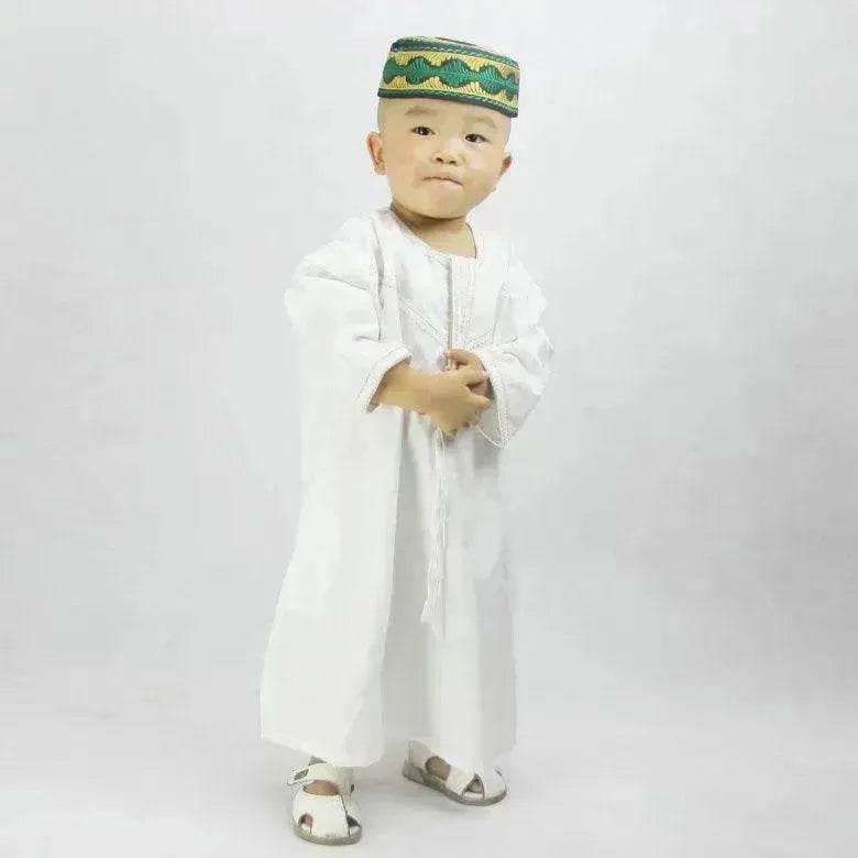 Fashionable and Elegant Small Arab Men's Robe With Cotton And Linen Embroidery Moroccan Men's Jalabiya - EX-STOCK Canada
