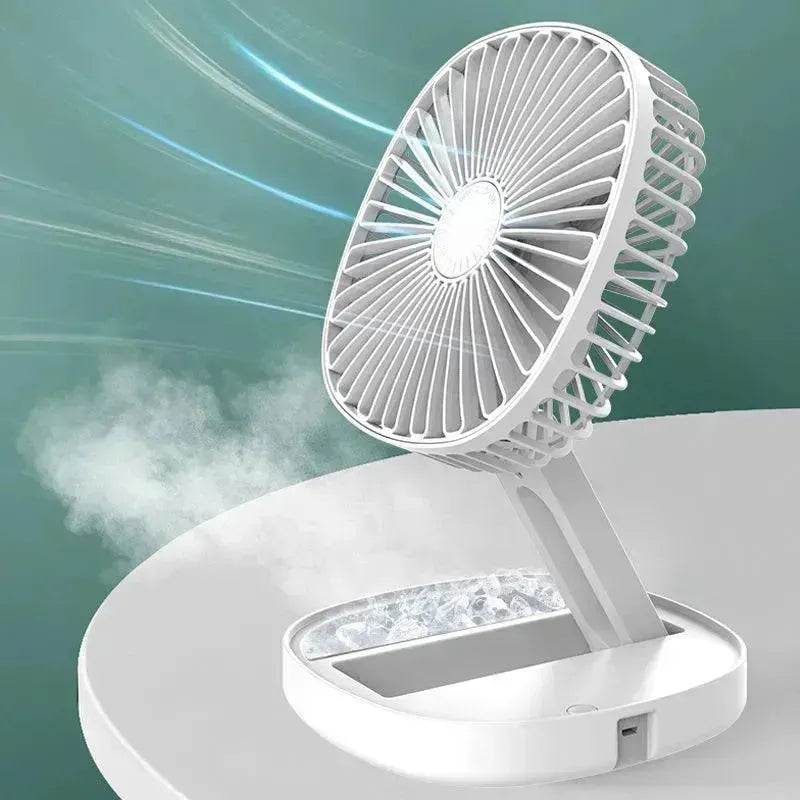 Small Portable Air Conditioning Appliances Foldable Electric Fan USB Rechargeable Desktop Fans - EX-STOCK Canada