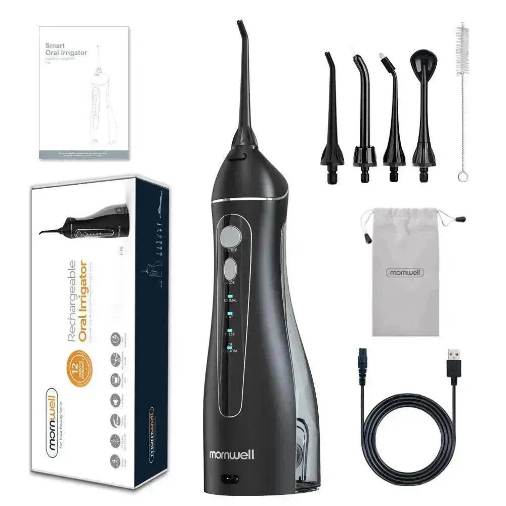 Smart Electric Portable Cordless Dental Water Flosser for Teeth Cleaning - Rechargeable and IPX7 Waterproof Travel Dental Oral Irrigator - EX-STOCK Canada