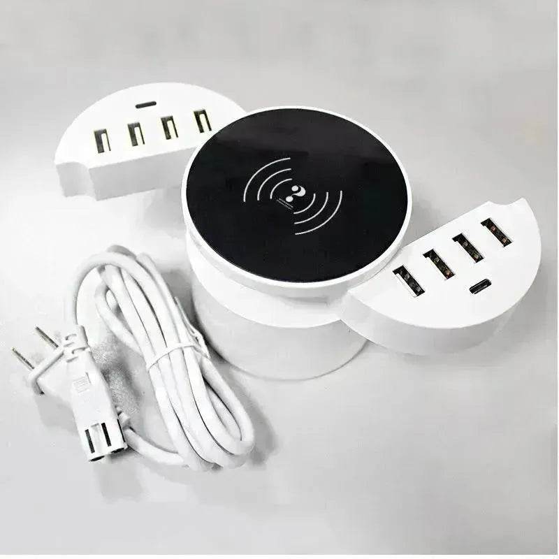 Smart Phone Multi-port Wireless Circular Charger - EX-STOCK Canada