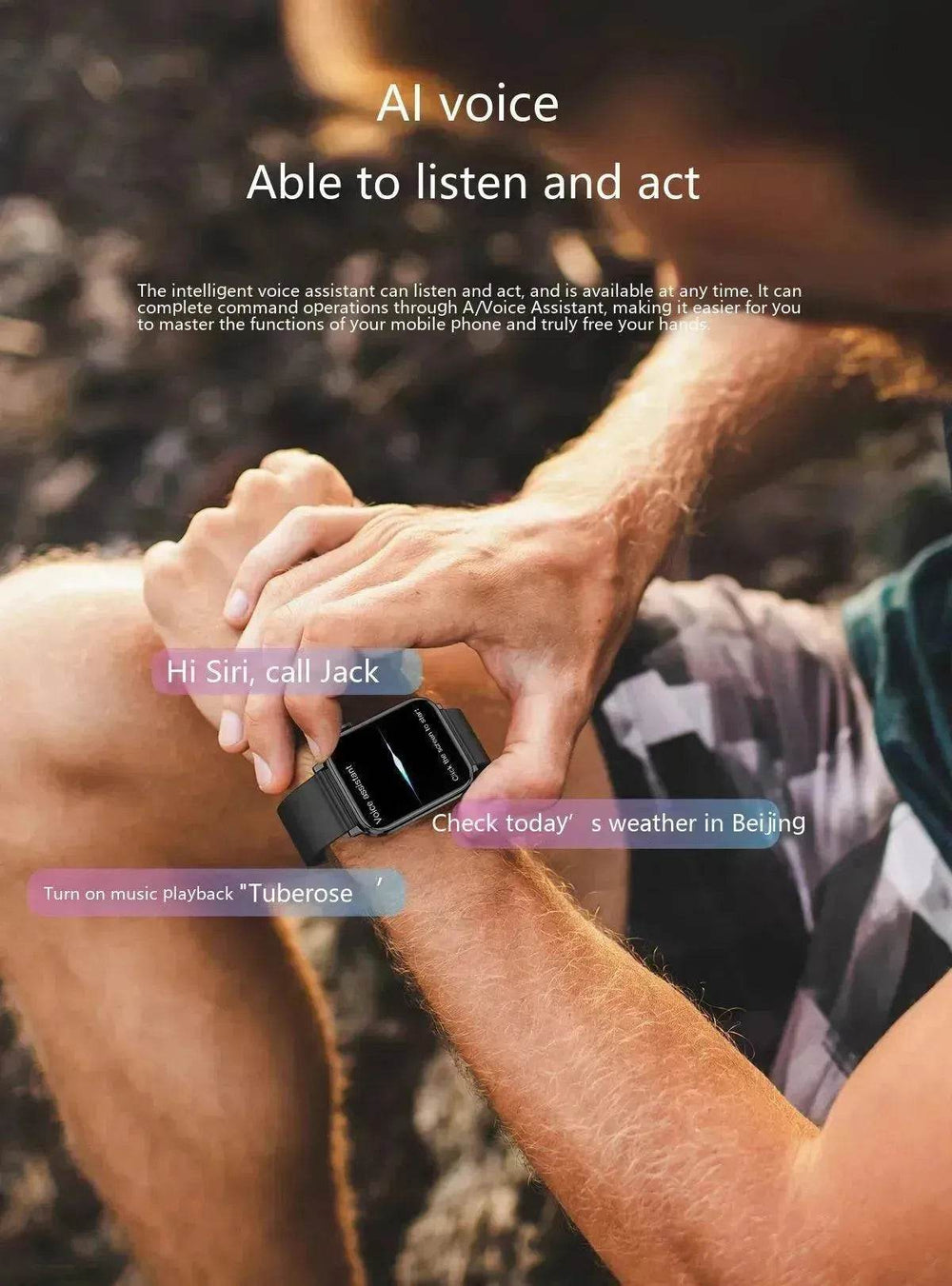 Smart Watch Real-time Sleep Blood Pressure Blood Oxygen Exercise Monitoring Watch Men And Women - EX-STOCK Canada