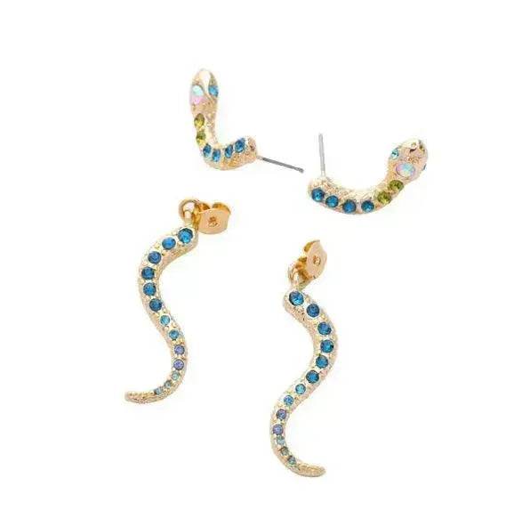 Snake-shaped Detachable Stud Earrings for Women - EX-STOCK Canada