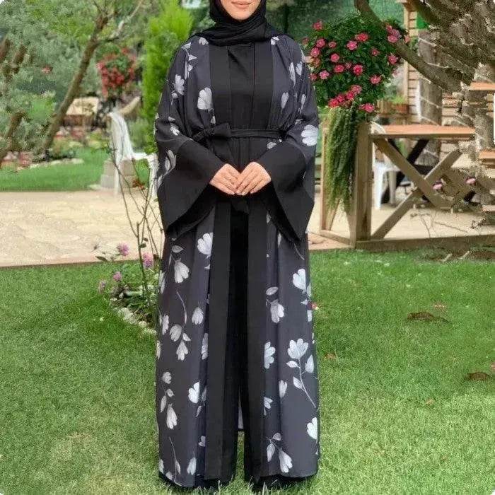 Solid Color Inner liner Jumpsuit with Robe for Beautiful Arab Dubai Turkey Middle East Women. - EX-STOCK Canada