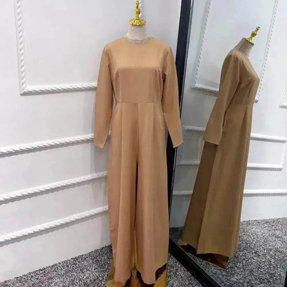 Solid Color Inner liner Jumpsuit with Robe for Beautiful Arab Dubai Turkey Middle East Women. - EX-STOCK Canada
