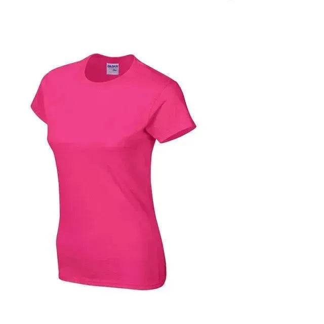Solid color women's short-sleeved T-shirt combed cotton bottoming shirt advertising shirt custom - EX-STOCK Canada