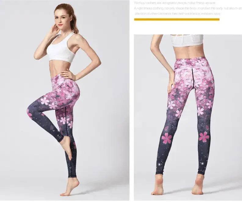 Sports gym printed yoga pants - EX-STOCK Canada