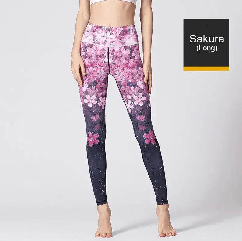Sports gym printed yoga pants - EX-STOCK Canada