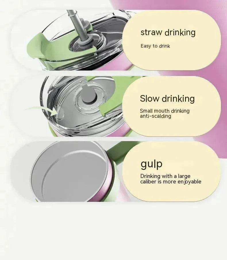 Stainless Steel Large Capacity Vacuum Insulated Straw Cup - EX-STOCK Canada