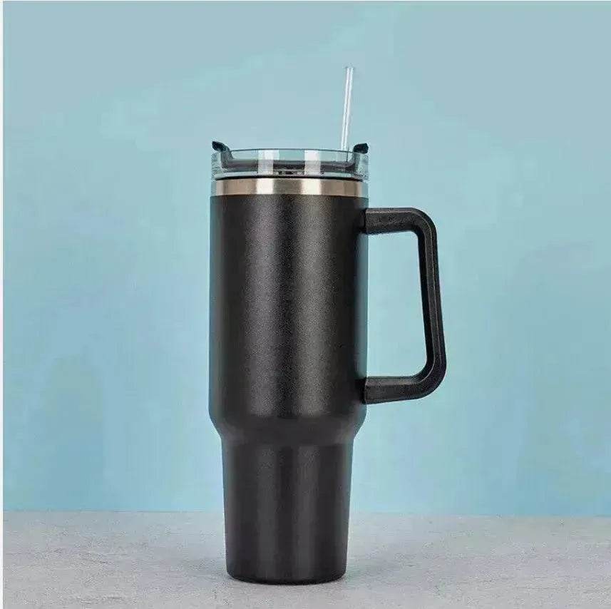 Stainless Steel Water Tumbler 40 Oz Cup Handle Straw Insulated Bottle Dupe Mug - EX-STOCK Canada