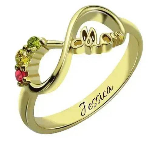 Sterling Silver Infinity Ring Jewelry Personalized Name Custom Ring - EX-STOCK Canada
