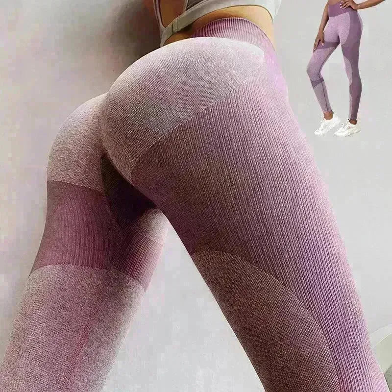 Striped Printed Yoga Pants High Waist Seamless Leggings Stretch Butt Lift Quick-drying Running Sports Fitness Pant Womens Clothing - EX-STOCK CANADA