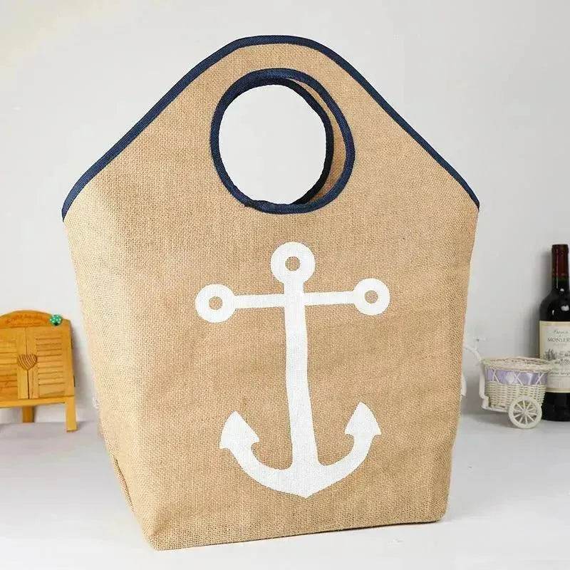 Summer Beach Retro Style Shopping Coarse Beach Bag - EX-STOCK Canada