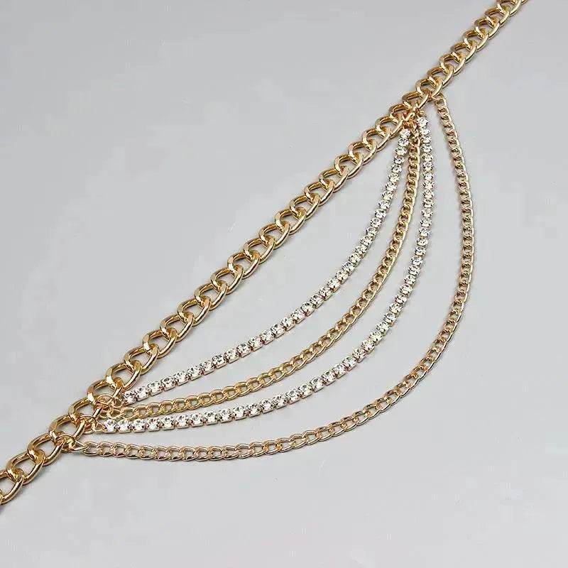 Summer Jewelry Hot Pants Chain Multilayer Chain Gold Fashion Jeans Hip Hop Punk Street Shooting Accessories Waist Chain Women - EX-STOCK Canada