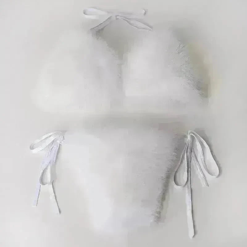 Summer New Underwear Fox Fur Solid Color Split - EX-STOCK CANADA