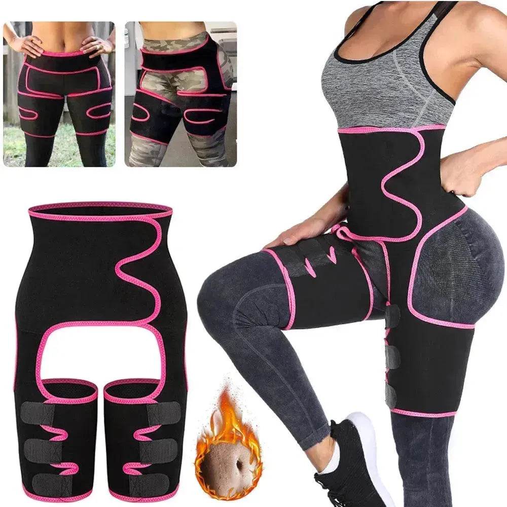 Sweat High Waist Thigh Trimmer Butt Lifter Shapewear Belt 3 In 1 Adjustable Belt - EX-STOCK Canada