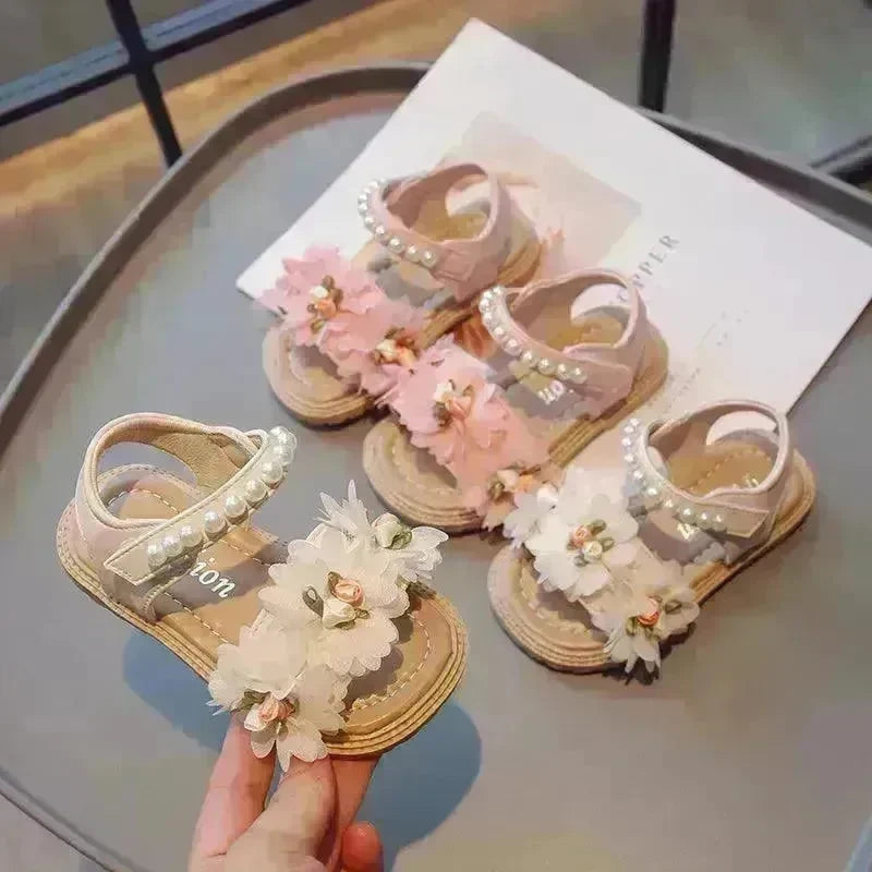 Sweet Flowers Kids Sandals Girls Versatile Soft Toddler Shoes - EX-STOCK CANADA
