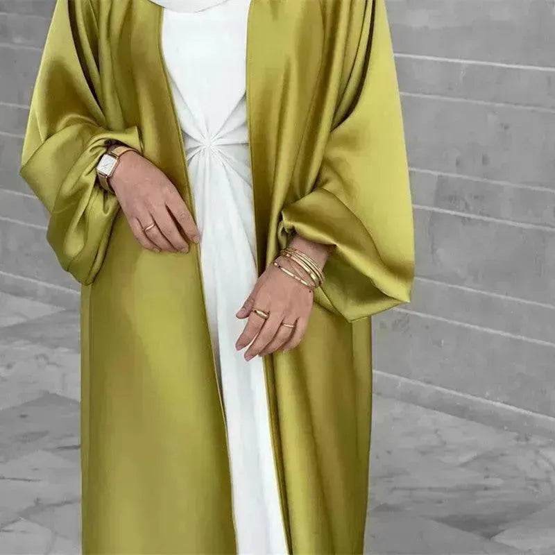 Temperament commute Middle East Arab Dubai Abaya Dress White Sleeveless Pleated Bottoming Vest Lined Dress - EX-STOCK Canada