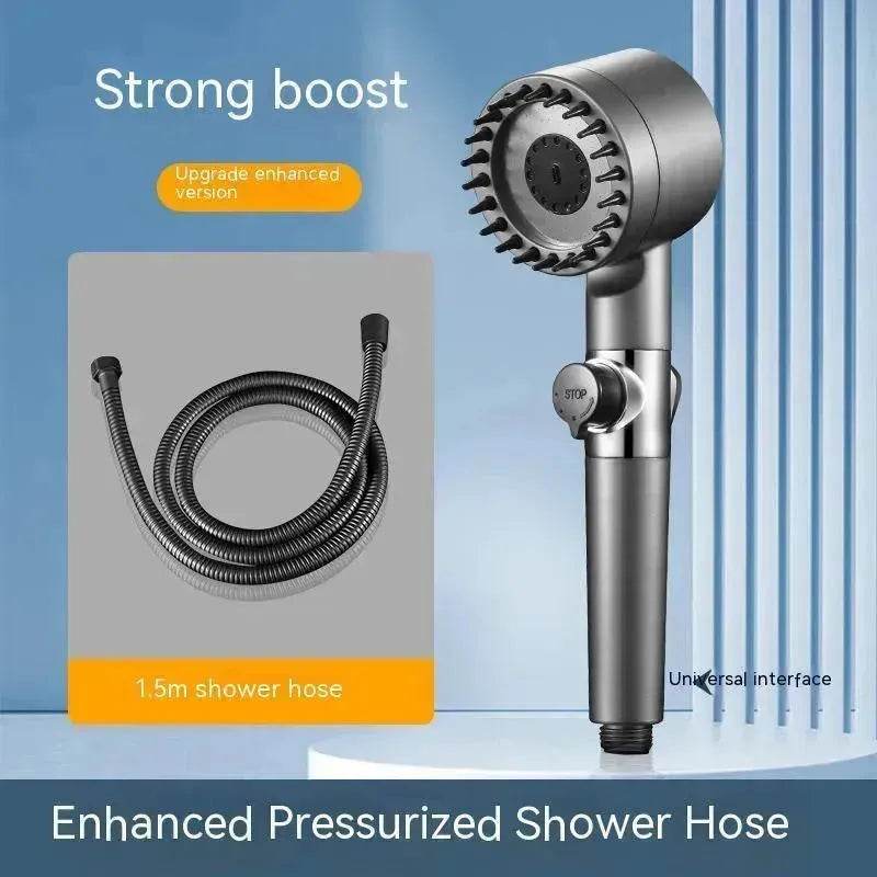 The Third Gear Adjustable Strong Supercharged Shower Head Household Bath Shower Hose Shower Head - EX-STOCK Canada