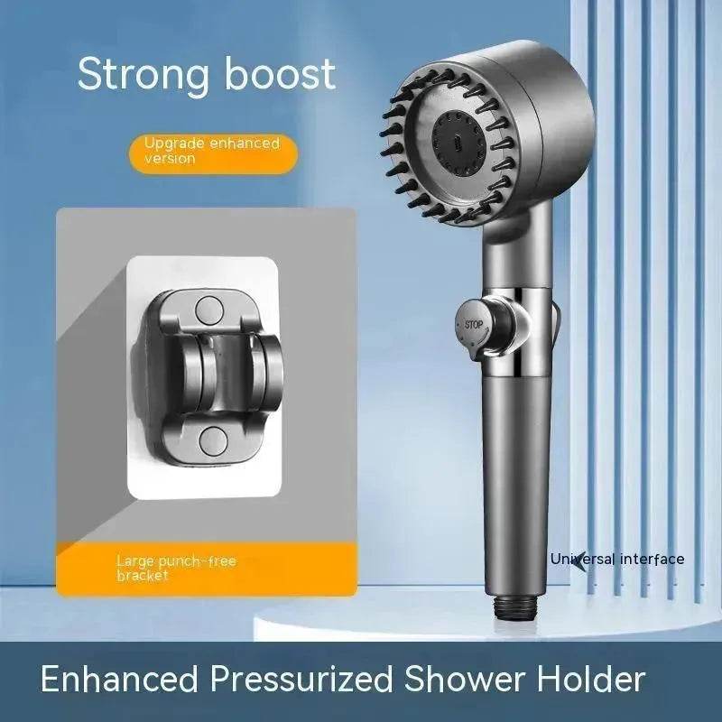The Third Gear Adjustable Strong Supercharged Shower Head Household Bath Shower Hose Shower Head - EX-STOCK Canada