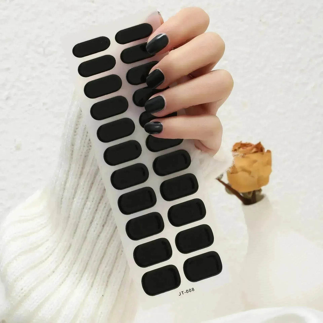 Thermal Semi-curing Nail Beauty Full Stickers Phototherapy Gel Semi Cured Gel Nail Sticker - EX-STOCK Canada