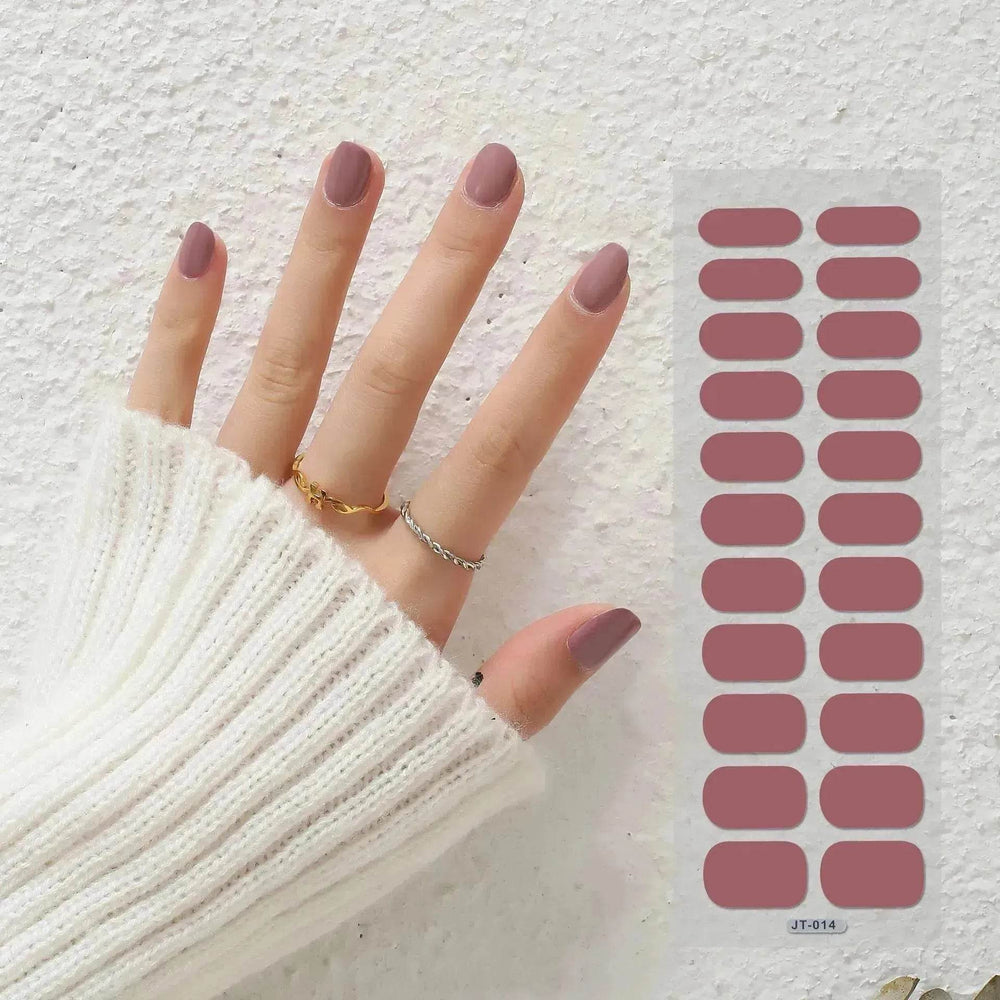 Thermal Semi-curing Nail Beauty Full Stickers Phototherapy Gel Semi Cured Gel Nail Sticker - EX-STOCK Canada