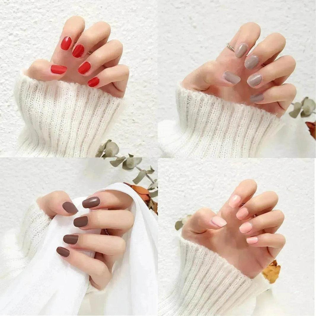 Thermal Semi-curing Nail Beauty Full Stickers Phototherapy Gel Semi Cured Gel Nail Sticker - EX-STOCK Canada