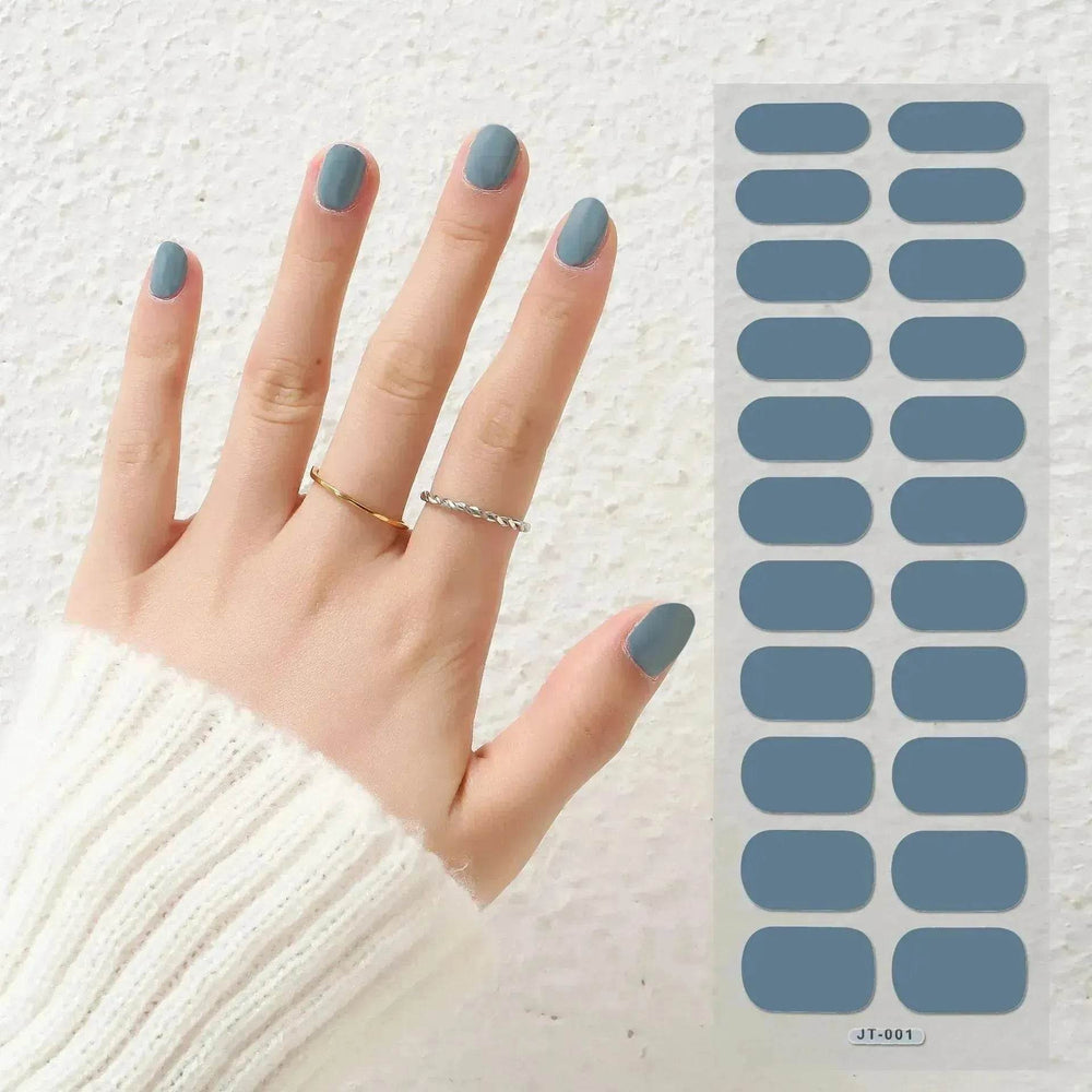 Thermal Semi-curing Nail Beauty Full Stickers Phototherapy Gel Semi Cured Gel Nail Sticker - EX-STOCK Canada