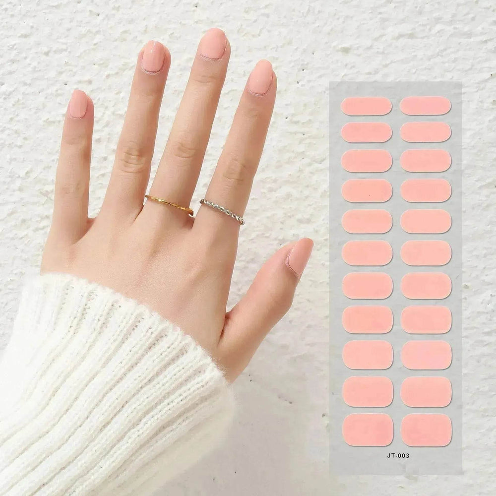 Thermal Semi-curing Nail Beauty Full Stickers Phototherapy Gel Semi Cured Gel Nail Sticker - EX-STOCK Canada