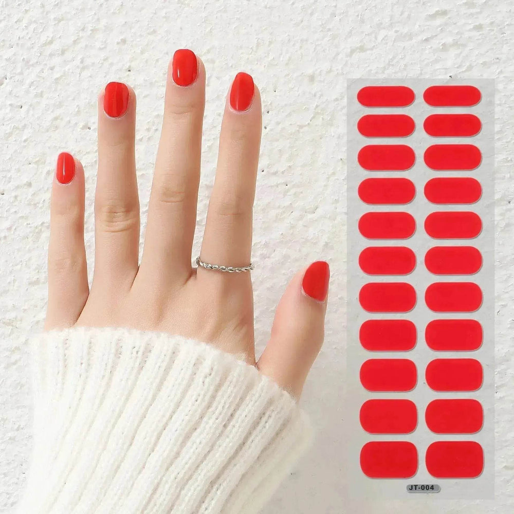 Thermal Semi-curing Nail Beauty Full Stickers Phototherapy Gel Semi Cured Gel Nail Sticker - EX-STOCK Canada