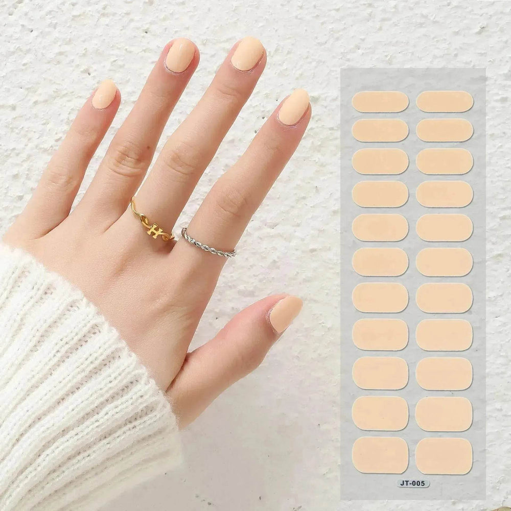 Thermal Semi-curing Nail Beauty Full Stickers Phototherapy Gel Semi Cured Gel Nail Sticker - EX-STOCK Canada