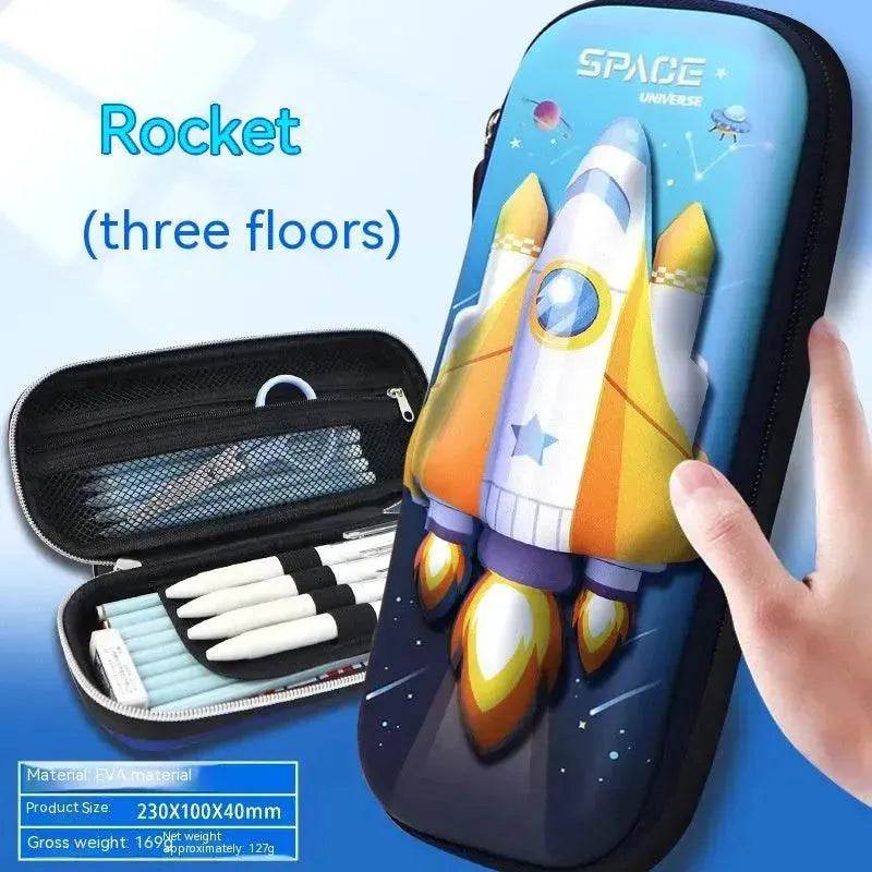 Three-dimensional Pencil Case Primary School Kindergarten Cartoon Large Capacity Pencil Case Pencil Box - EX-STOCK Canada