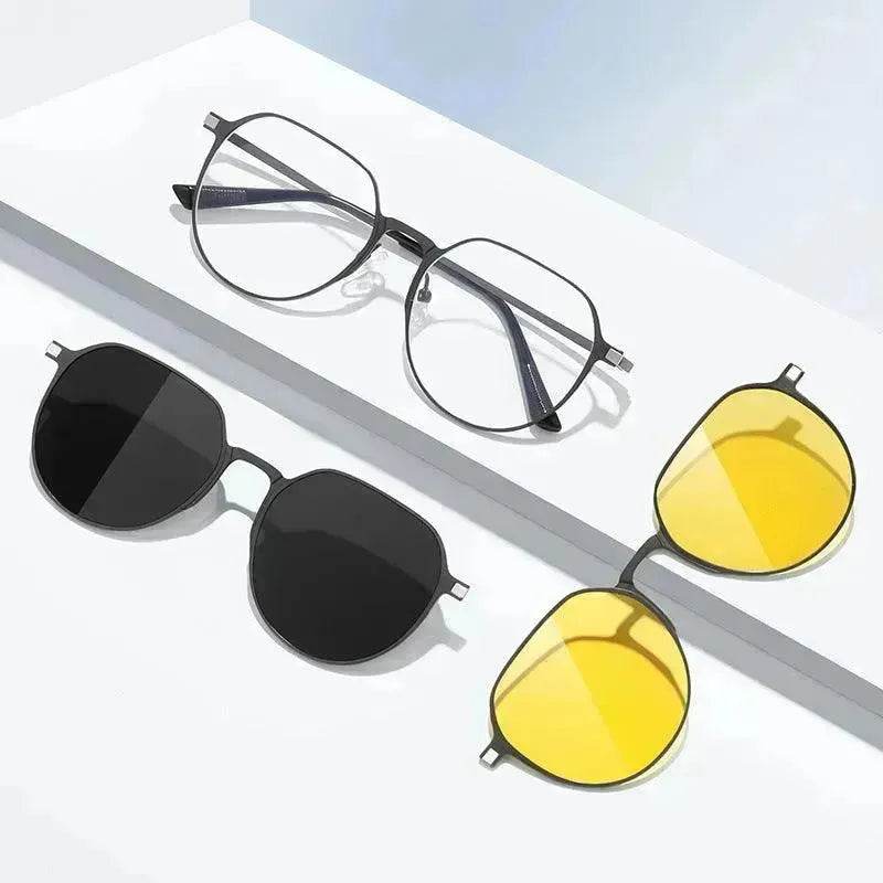 Three-in-one Polarized Sunglasses Magnetic Suction - EX-STOCK Canada
