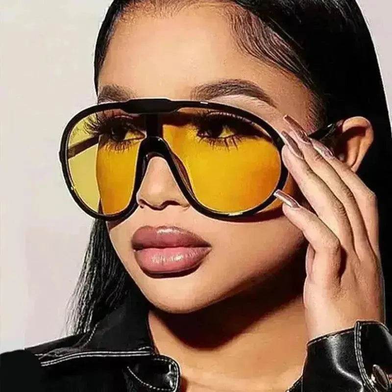 Retro Aviator Sunglasses for Women Men Oversized Classic 70s Vintage Trendy Tangle Free Square Aviators Sun Glasses - EX-STOCK Canada