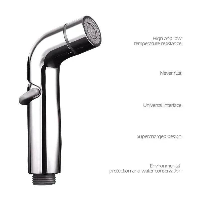Toilet Spray Cleaner Stainless Steel Toilet Companion, Button Water Stop, Dual Function. - EX-STOCK Canada