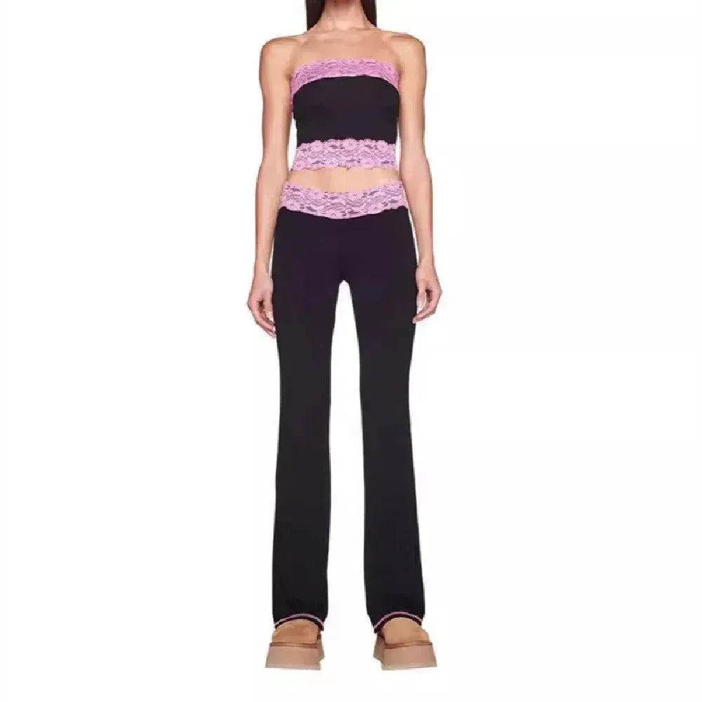 Top Bootleg Pants Suit Two-piece Set - EX-STOCK Canada