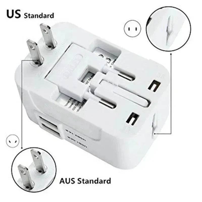 Travel Universal Conversion Plug Dual USB - EX-STOCK Canada