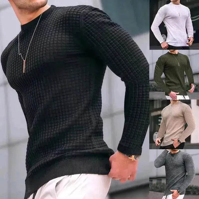 Trend Crew-neck Pullover Loose Knitted Long-sleeved Cotton Top - EX-STOCK Canada