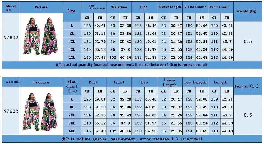 Trendy European and American Ruffle Sleeve Women's Printed Pants Coat Set - EX-STOCK Canada