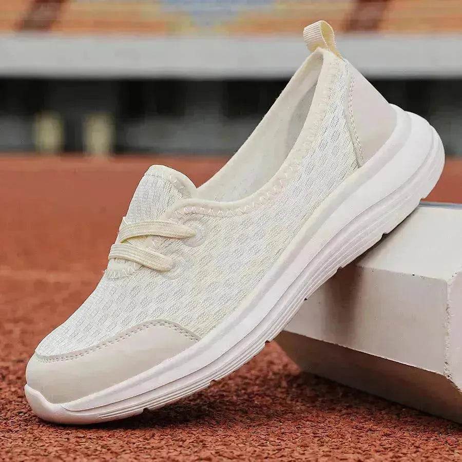 Trendy Lace-up Mesh Sneakers Fashion Sports Shoes Women Solid Cozy Flats Shoes sneakers for women - EX-STOCK Canada